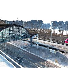 Point cloud of the Multisensor Platform at a railroad station
