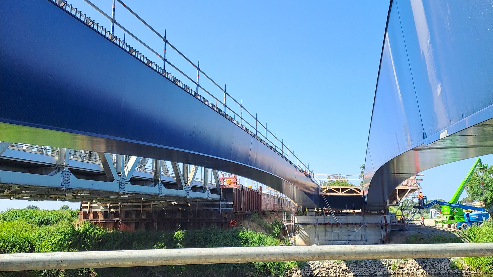 Bauzustand der Leinebrücke B214 bei Schwarmstedt
