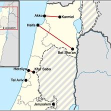 Karte der Streckenführung aus Israel