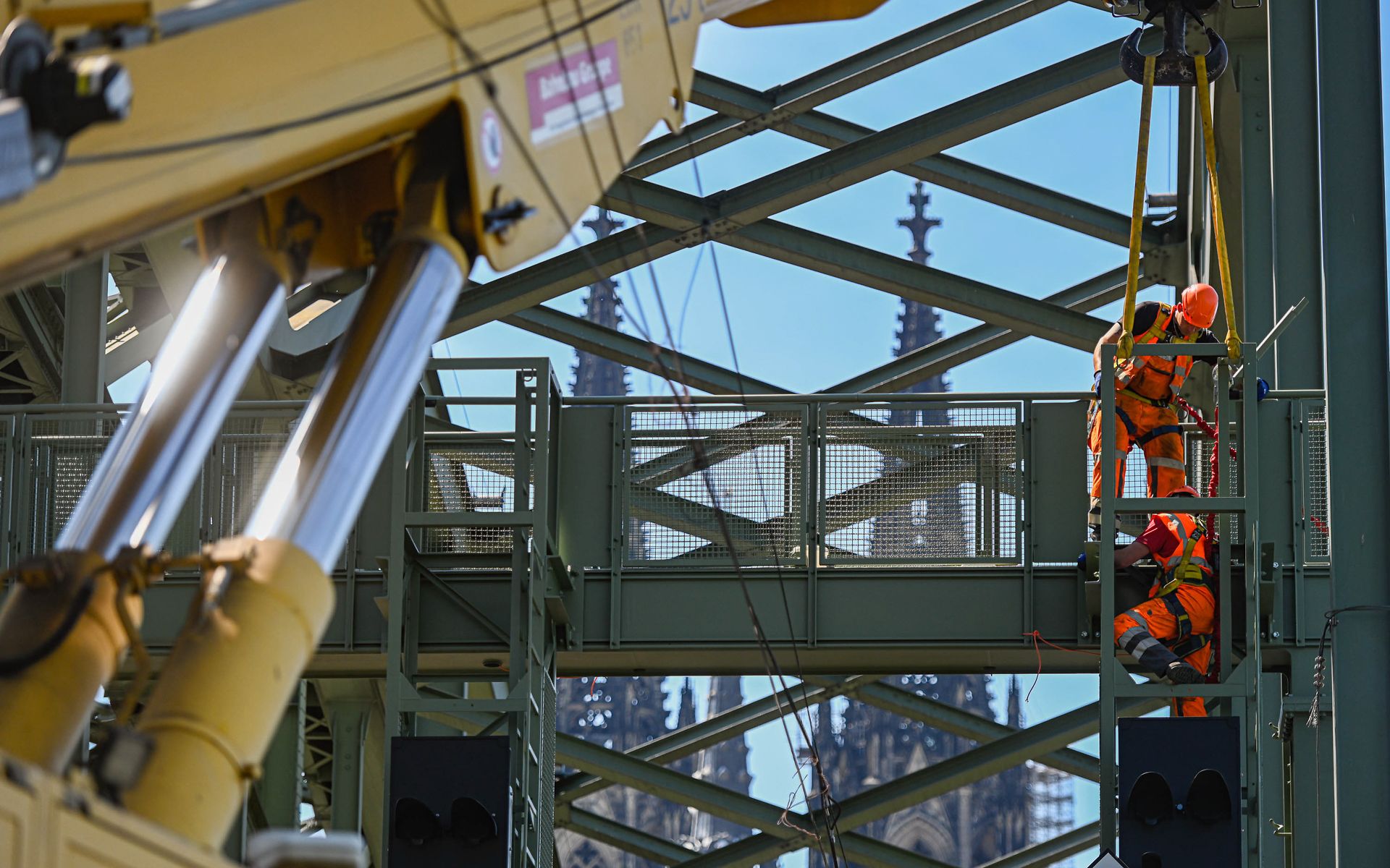 Signalausleger Bauarbeiten in Köln