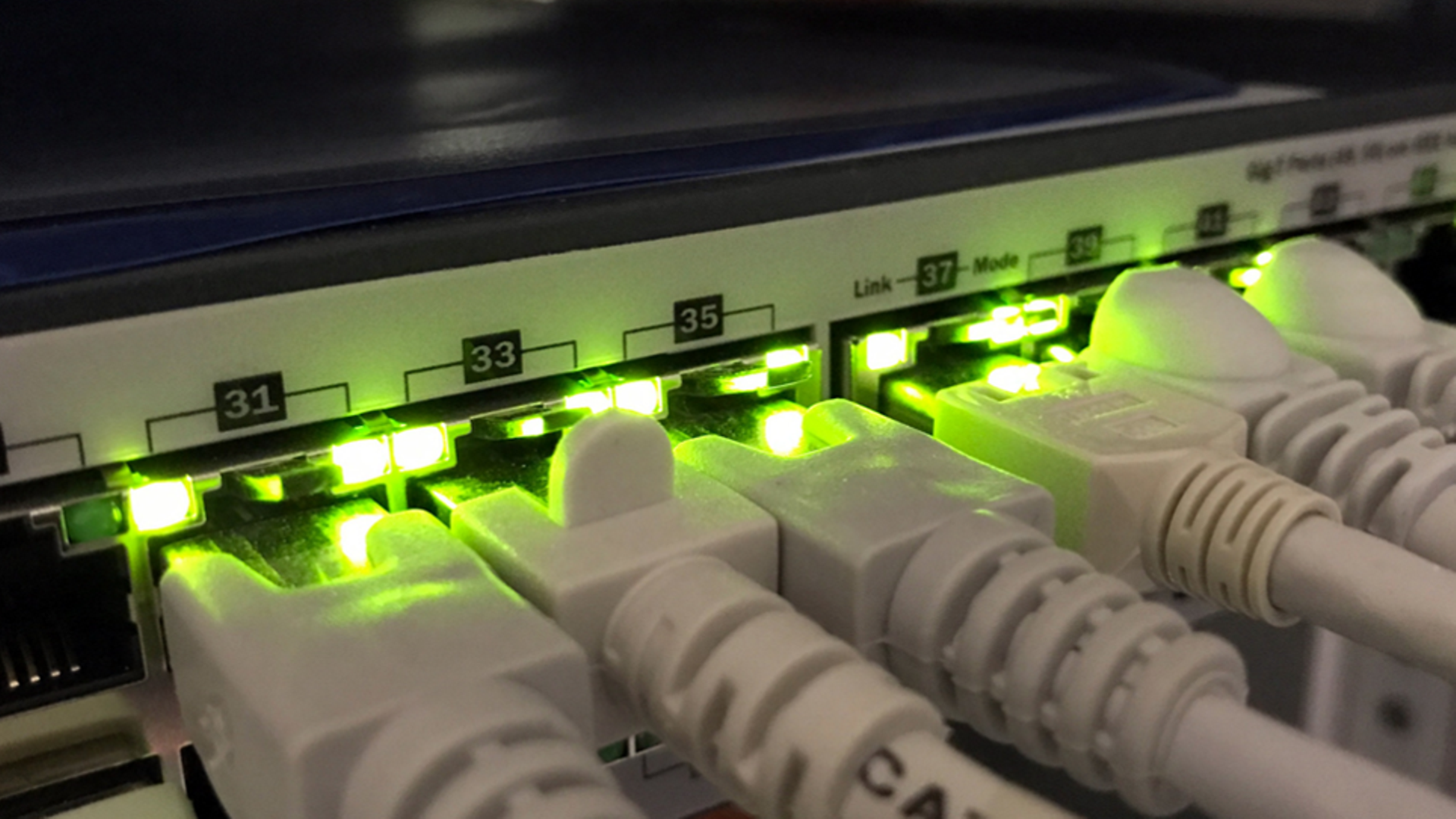 Patchpanel in Betrieb