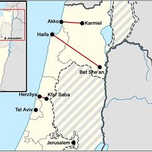 Karte der Streckenführung aus Israel