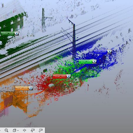Digitale Anzeige in 3D eines Umgebungsscans