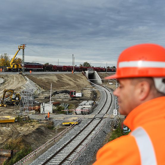 Blick auf die Großbaustelle